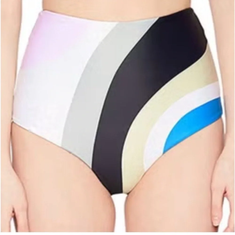 NWT Mara Hoffman Swim Lydia Bikini Bottom Womens Sage Multi Color